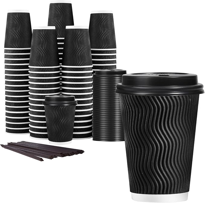 Lamosi 12 oz Disposable Coffee Cups by BuyNow