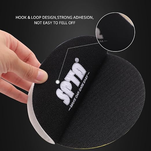 SPTA 5 Pcs 6'' Car Glass Polishing Discs Microfiber Polishing Buffing Pad - Image 3