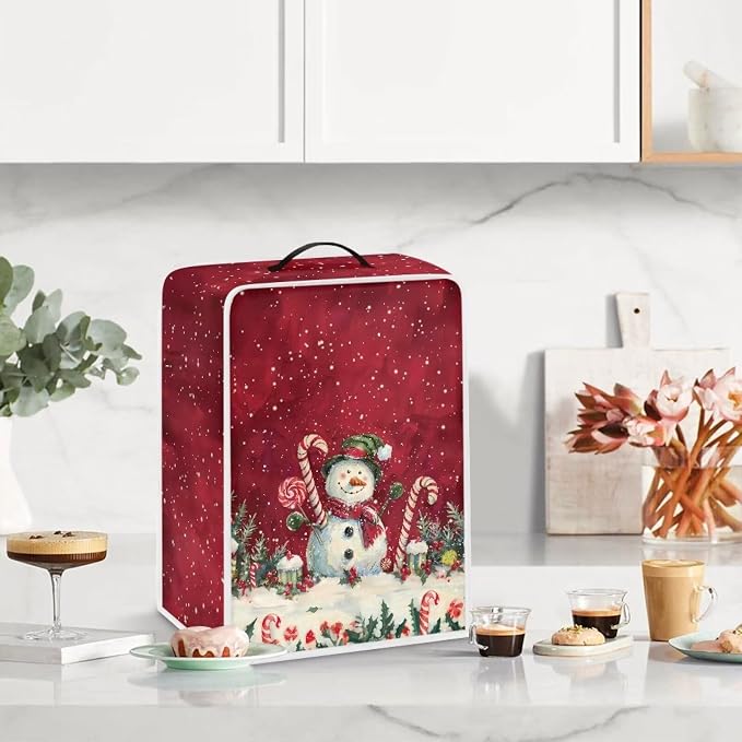 Christmas Candy Snowman Coffee Maker Covers - Image 3