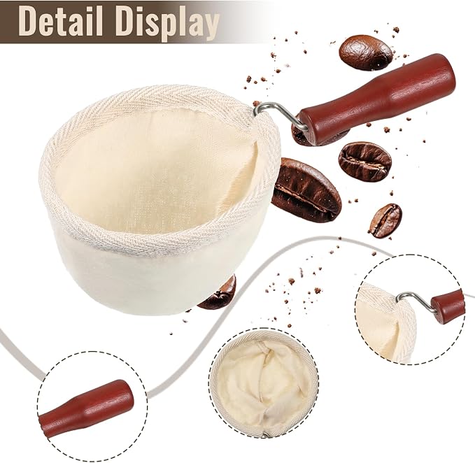 Cloth Coffee Filter Coffee Pour Over Filters Coffee-Filter Washable Flannel - Image 3