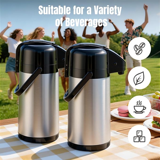 Upgraded Airpot Coffee Carafe - 84oz/2.5L Coffee Carafe - Image 6