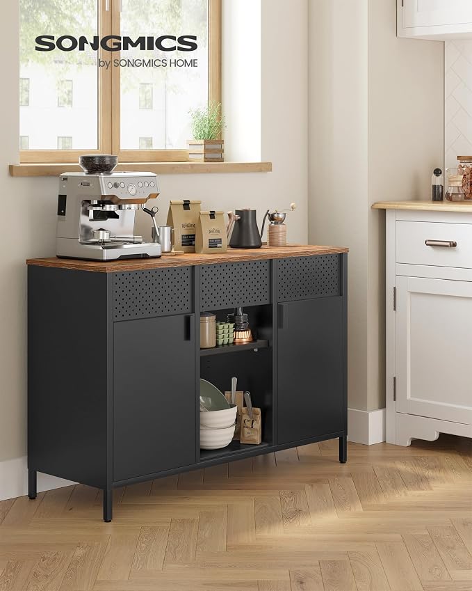 SONGMICS Storage Cabinet, Metal Cabinet, Sideboard - Image 2