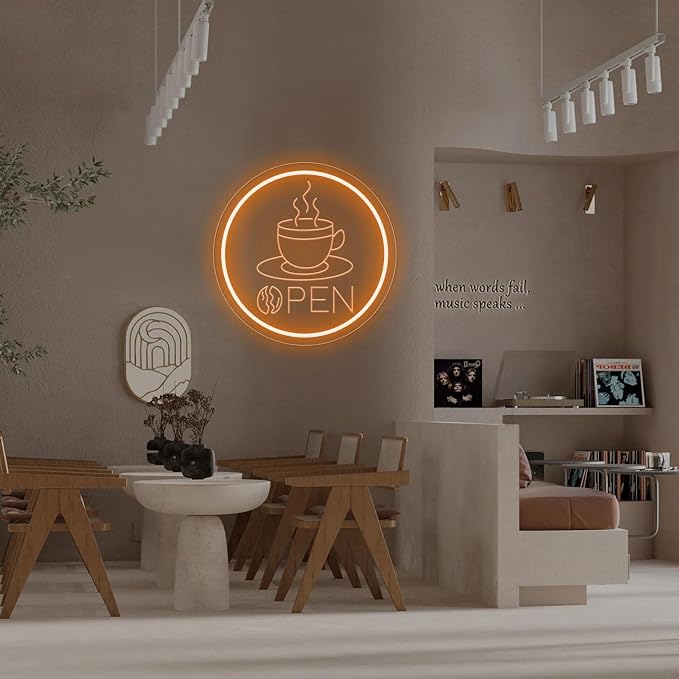 Coffee Open Neon Sign Business Open Lights - Image 7