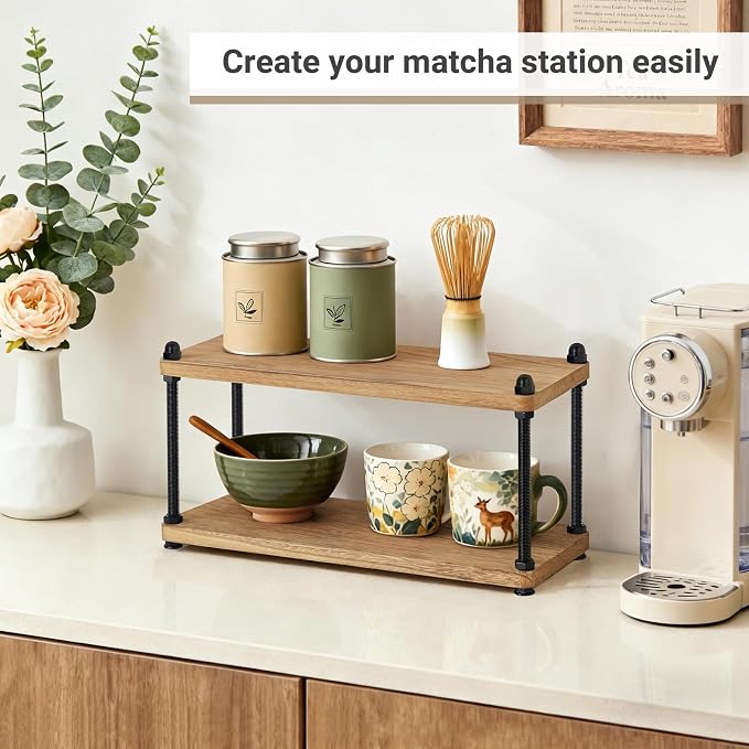 Mkono Coffee Station Organizer Wooden Mug Holder - Image 2