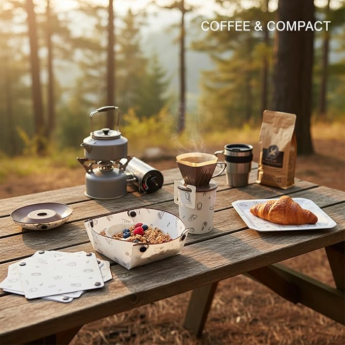 4-in-1 Collapsible Camping Tableware Set - Image 2