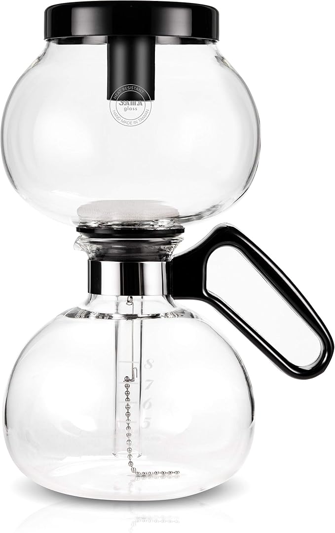 Yama Glass 8-Cup Stovetop Siphon Coffee Maker, 24 Oz Vacuum Brew, by Yama+Glass+