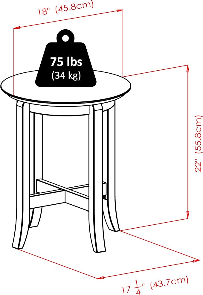 Winsome Toby Round End Table, Small Practical and Elegant Round Table - Image 3