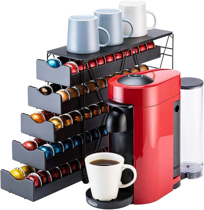 FlagShip Nespresso Vertuo Pod Storage 100 Large Pods Capacity 5 Tier | Huge by FlagShip