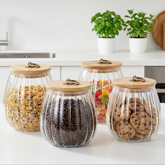 Frcctre 4 Pack 25 FL OZ Glass Storage Jars - Image 5