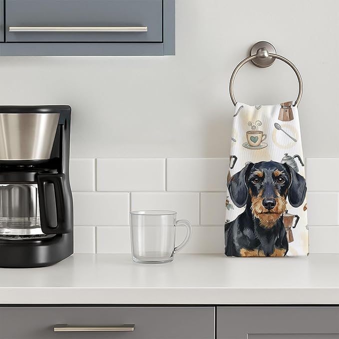 Caroline's Treasures Wirehaired Black and Tan Dachshund Coffee Bar Kitchen - Image 3