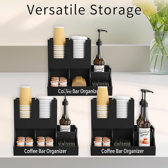 Coffee Station Organizer, Wooden Coffee Bar Organizer - Image 6