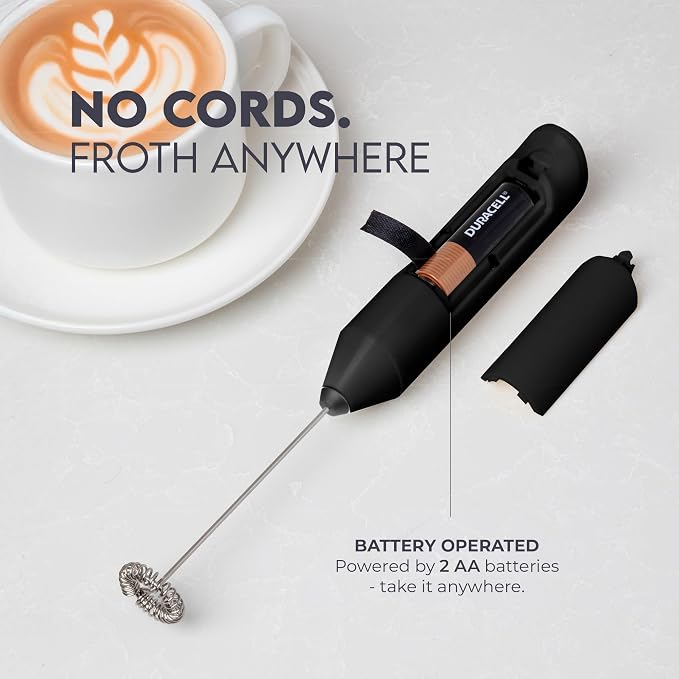 Zulay Kitchen Powerful Milk Frother AA Batteries Included – Ultra Fast Handheld - Image 6