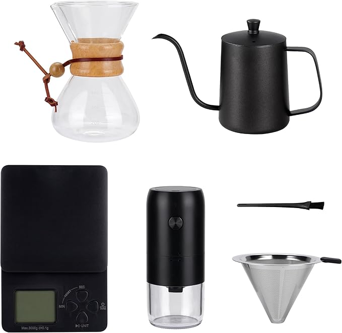 SuperCook Pour Over Coffee Dripper Set, Hand Drip Coffee Maker Set, All in One - Image 2