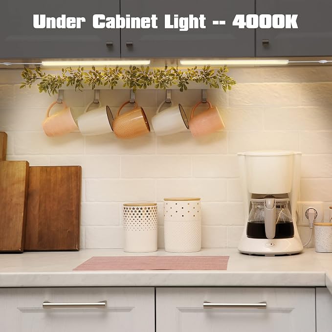 Under Cabinet Lights Plug in, Natural White Under Counter Lights - Image 2