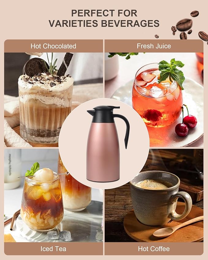 70 oz Thermal Coffee Carafe for keeping hot, Updated Carafe for hot liquid - Image 6