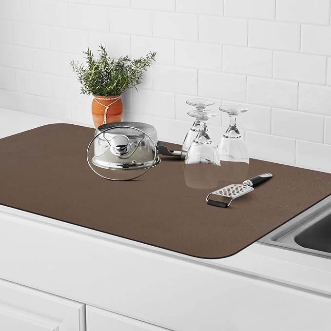 Coffee Mat for Countertop, 17“ x 31.5” Super Absorbent Coffee Bar Mat, Kitchen - Image 5