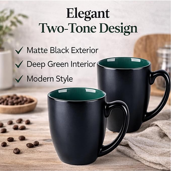 GBhome 16oz Coffee Mugs Set of 6, Large Ceramic Coffee Mugs - Image 3