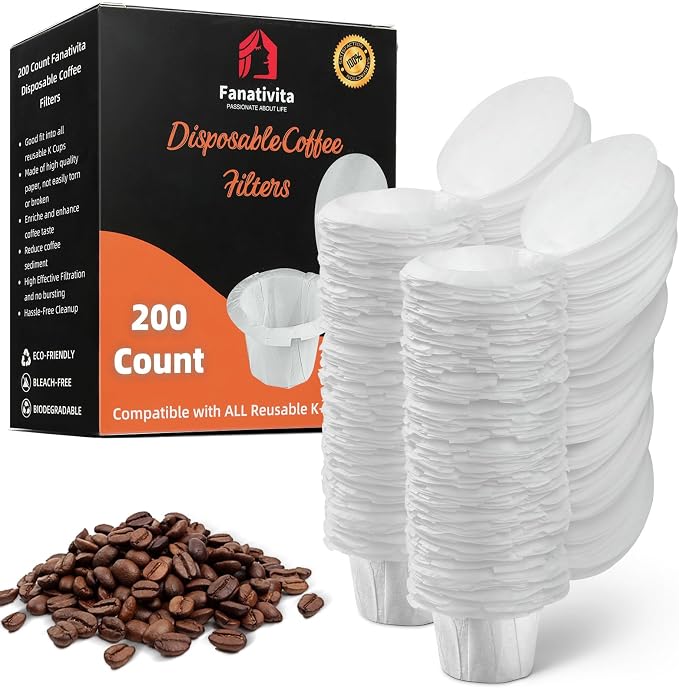 200 Count Fanativita K Cup Filters Disposable by Fanativita