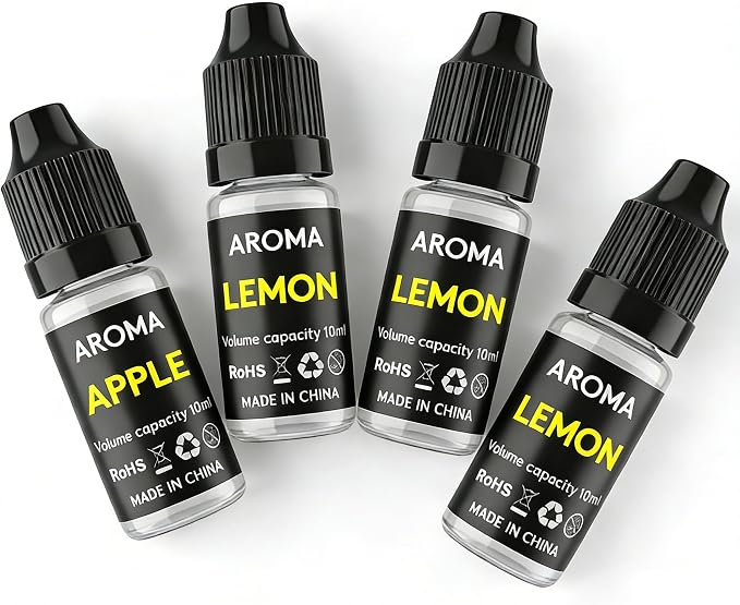 Cocktail Bubble Smoke Gun Accessories, 4 x 10ml Lemon Essential Oils & 4 x by LWRT