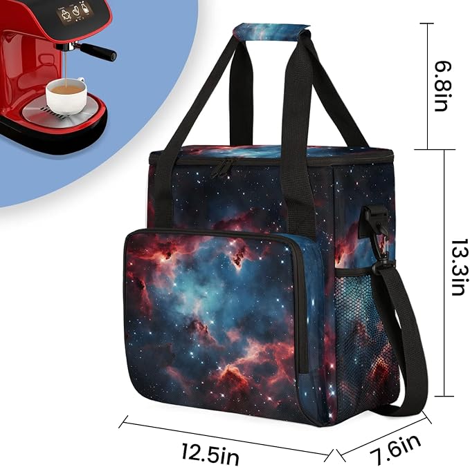 Galaxy Star Outer Space Coffee Maker Carring Bag, Large Insulated Storage - Image 2