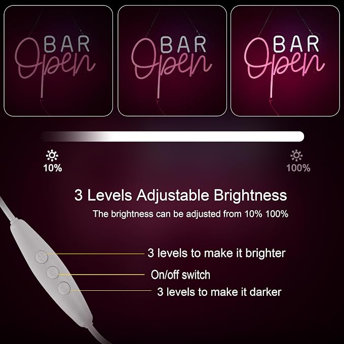 Bar Open Neon Sign for Wall Décor - Image 2