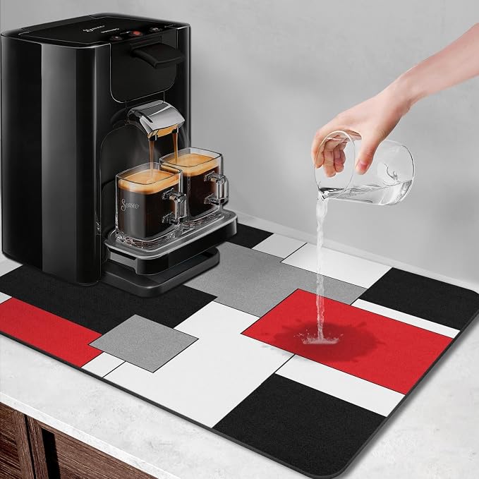 Arttown Coffee Mat for Countertops, Fit Under Coffee Maker Espresso Machine - Image 2