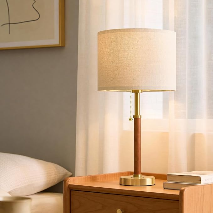G-SAFAVA 22" Wood Table Lamps Mid Century Modern Lamp - Image 6