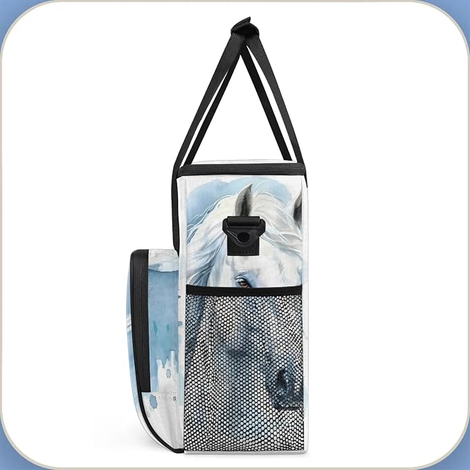 Horse Animal Coffee Maker Carring Bag, Large Insulated Storage Organizer Case - Image 4