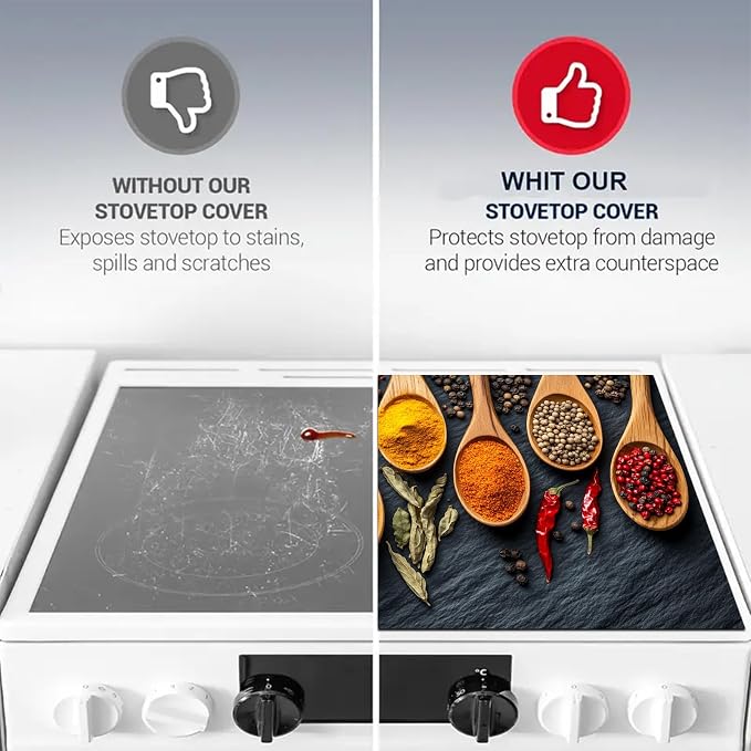 HOMETITUTE Stove Top Covers for Electric Cooktop Glass Top Protector 28x20 - Image 9