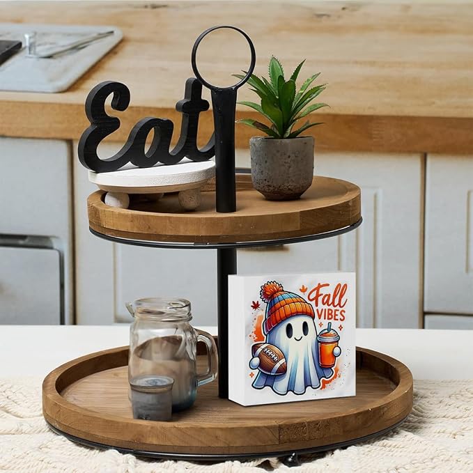 Fall Sign Decor Decorations for Home Coffee Bar Hot Cocoa Sign Autumn Halloween - Image 5