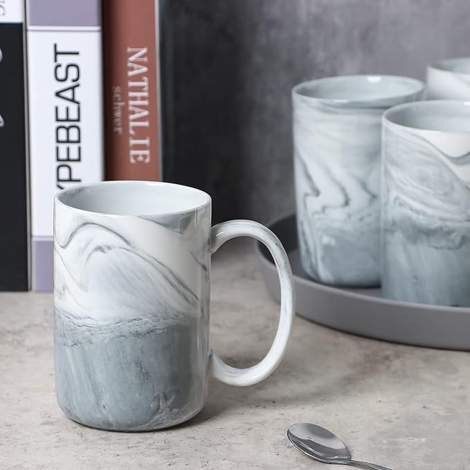 14 OZ Marble Coffee Mugs, M068 Novelty Marble Ceramic Cup - Image 3