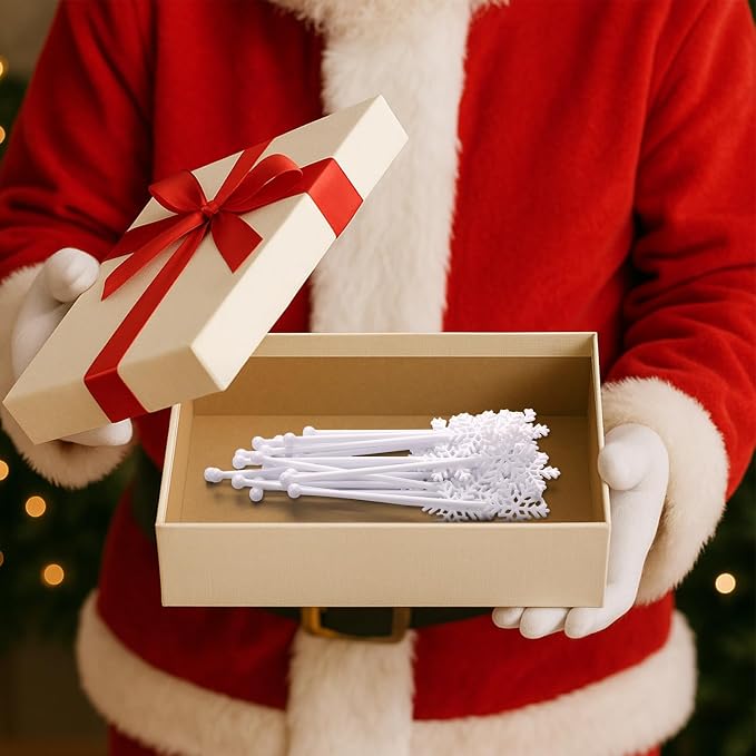 Chengu 100 Pcs Winter Drink Stirrers Xmas Stir Sticks Bulk Holiday Coffee - Image 6