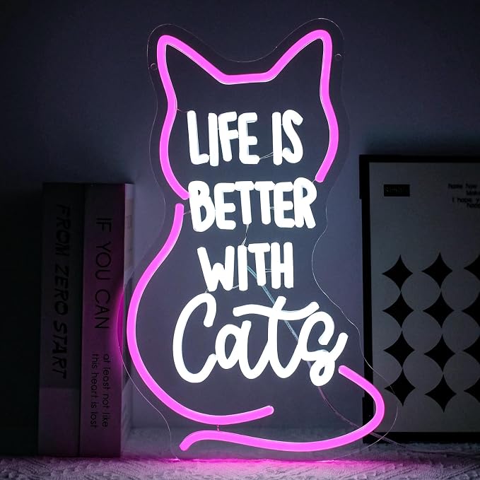 Life Is Better With Cats Neon Sign by Unknown
