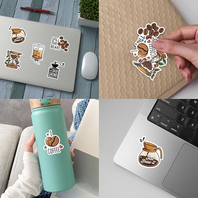 12pcs Coffee Stickers Pack for Caffeine Lovers, Baristas & Coffee Addicts – - Image 6