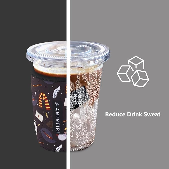 3 Pack Reusable Sleeve for Iced Coffee Cup, Coffee Neoprene Sleeve for Iced&Hot - Image 2