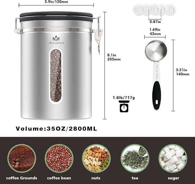 38OZ Airtight Coffee Canister - Image 5
