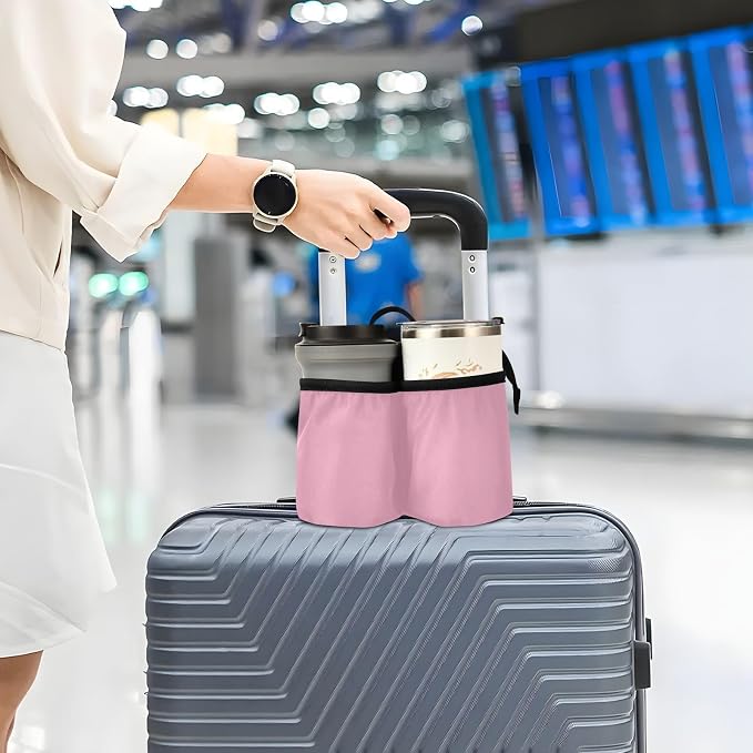 DOMIKING Pink Travel Luggage Cup Holder - Image 5