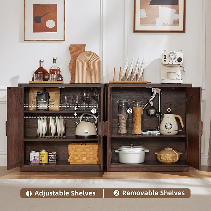 LEYAOYAO Fluted Buffet Cabinet - Image 3