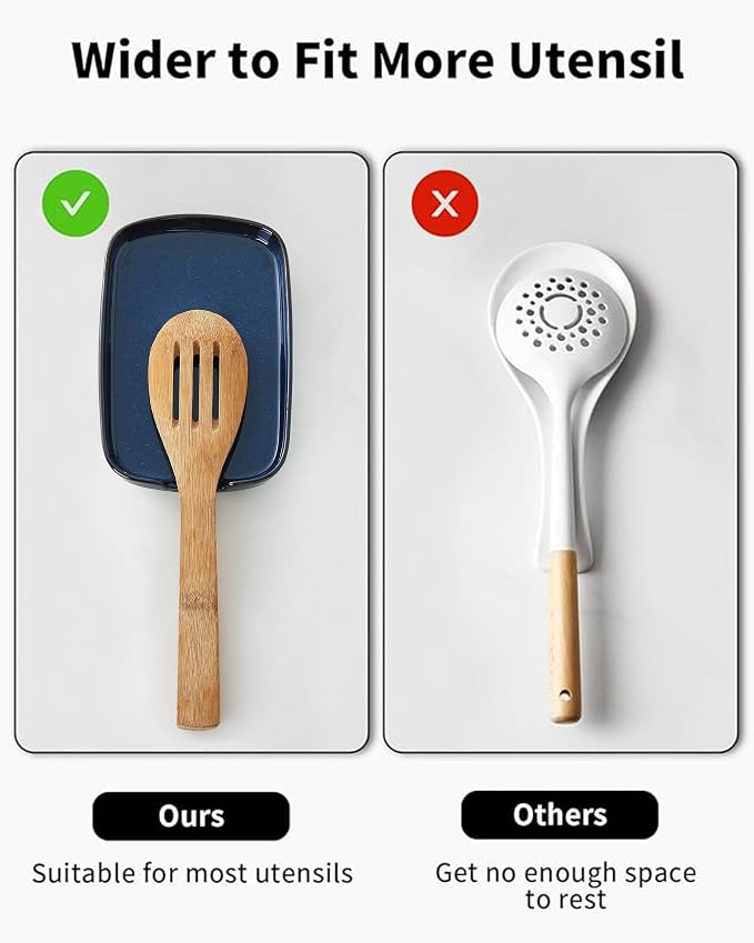 ABRUTY Spoon Rest for Stove Top, Ceramic Spoon Holder for Counter, Modern - Image 4