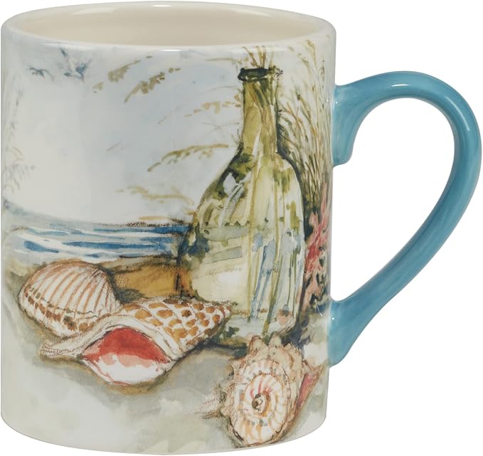 Coastal Landscape 16 oz. Ceramic Mugs – Set of 4 Assorted Beach Designs - Image 5