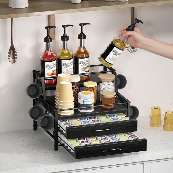 Homsorout Coffee Syrup Rack Organizer - Image 2