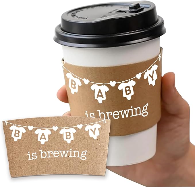 20 Counts A Baby Is Brewing, Coffee Cup Sleeves by BONETAT