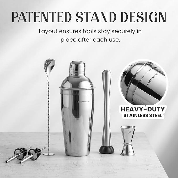 Modern Mixology 8-Piece Cocktail Shaker Set - Image 5