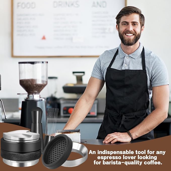 Reoszeank 51mm Espresso Accessories Kit – Coffee Distributor & Tamper Leveler - Image 7
