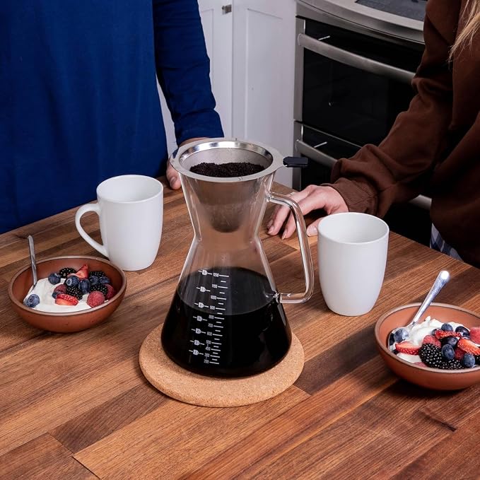 The London Sip Pour Over Coffee Maker Set, Includes Stainless Steel Gooseneck - Image 7