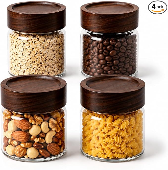 Wide Mouth Glass Storage Jars by Sixhaven