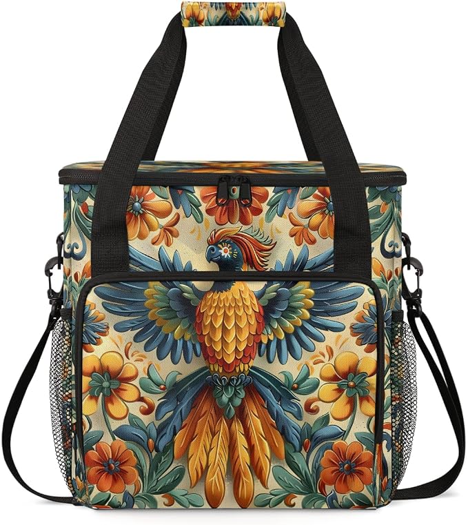 Vintage Boho Bird Coffee Maker Carrying Bag Tote Single Serve Station Organizer by BICUUZHI