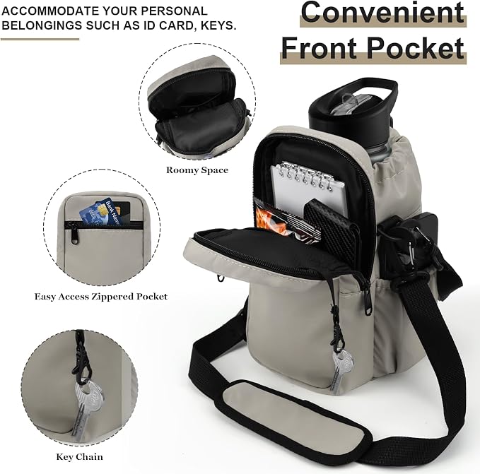 Water Bottle Holder with Strap, 32/40oz Insulation Water Bottle Carrier Bag - Image 2