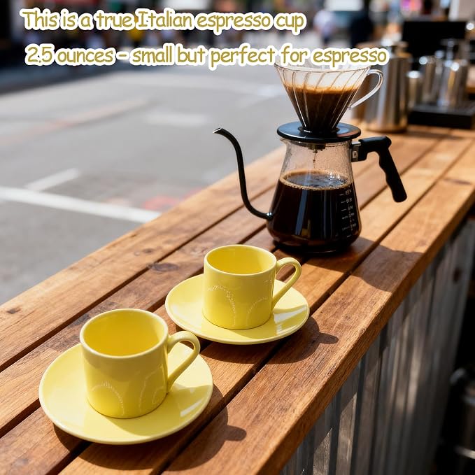 3.5OZ Porcelain Espresso Cups Set of 2 - Image 2