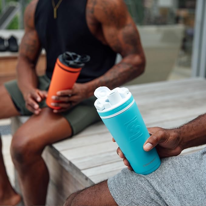 Ice Shaker Insulated Stainless Steel Shaker Bottle | 26oz, Caribbean | Cold - Image 6